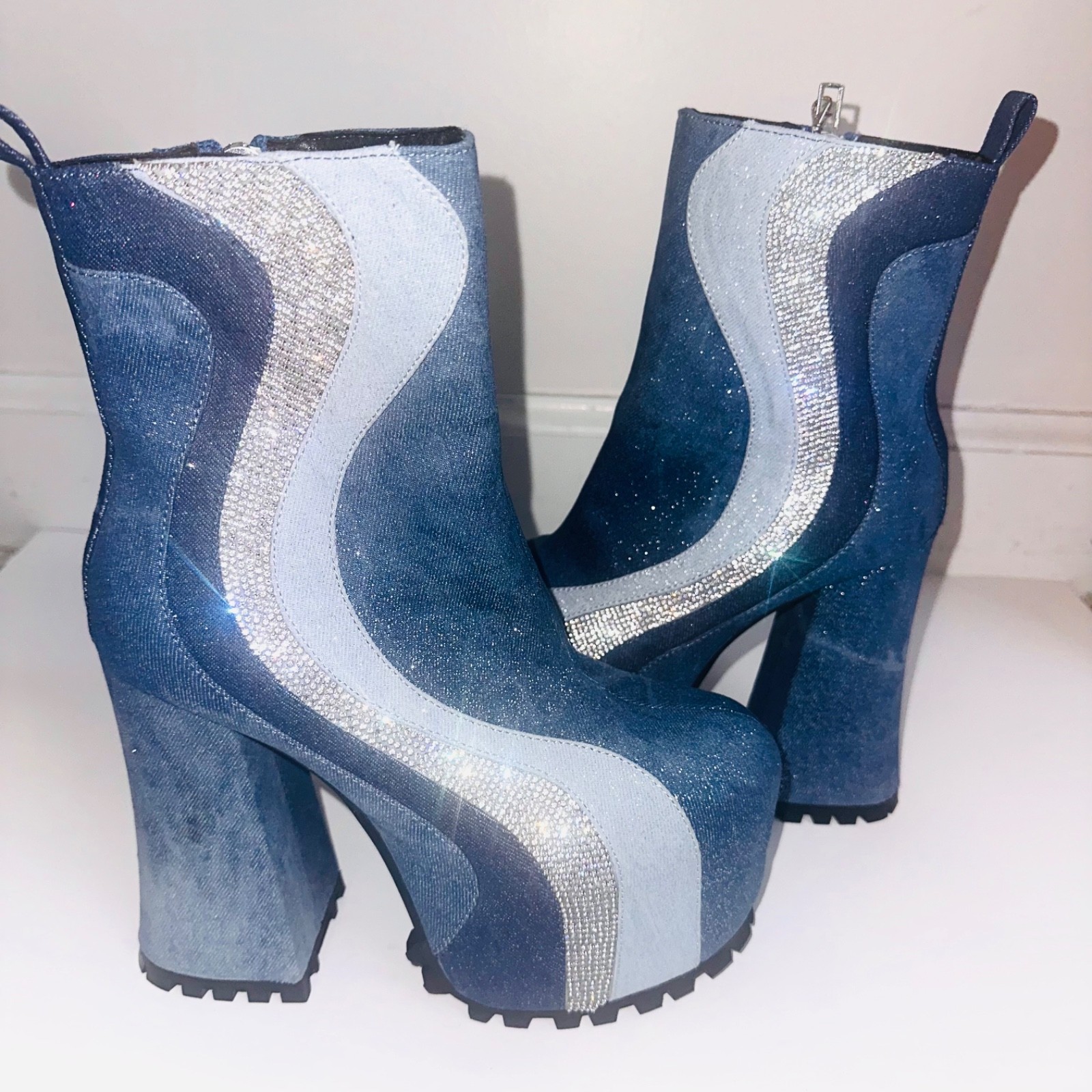 dolls kill x bratz denim platform boots
