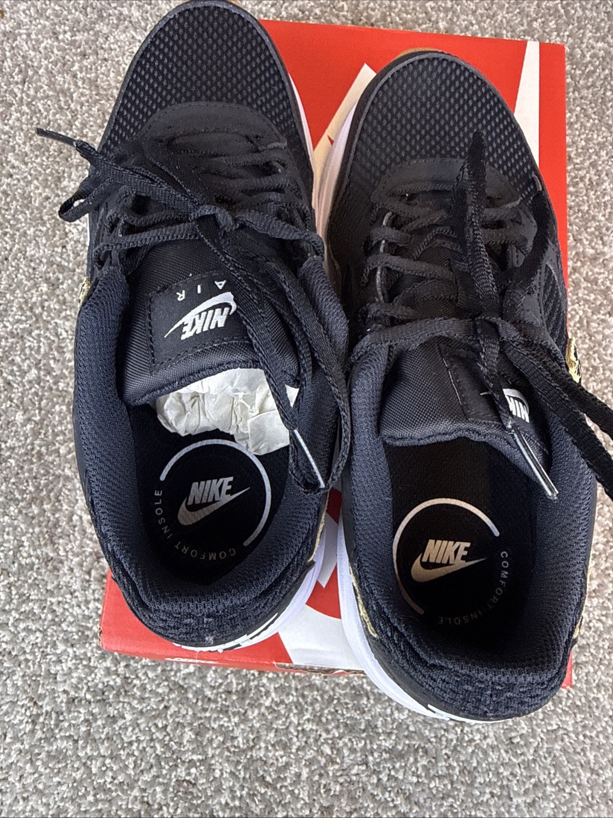 Nike Air Max SC Leopard Swoosh Women’s Black Animal Print Sneakers Sz 6 New
