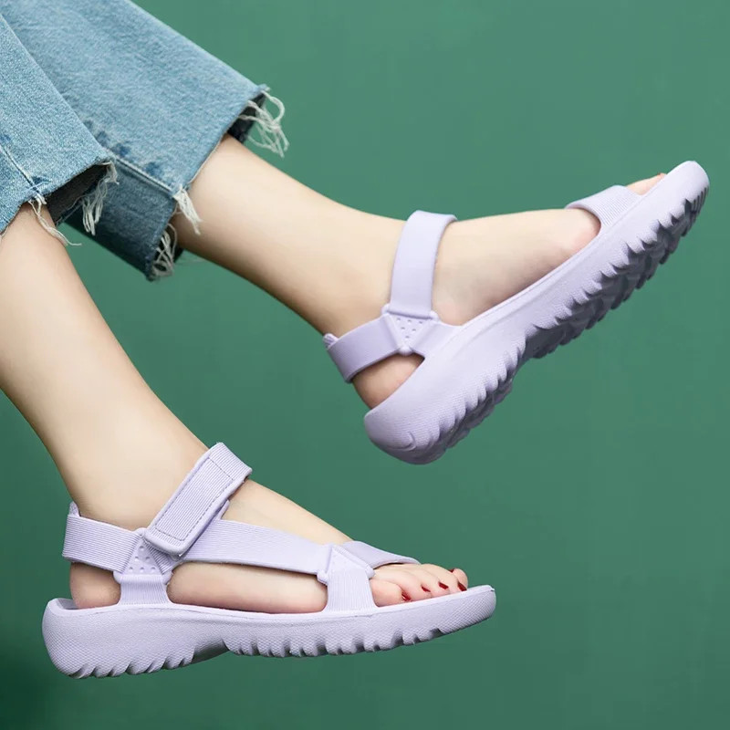 Womens Sandals Summer Trend Anti-slip Wear-resistant Lightweight EVA Flat…