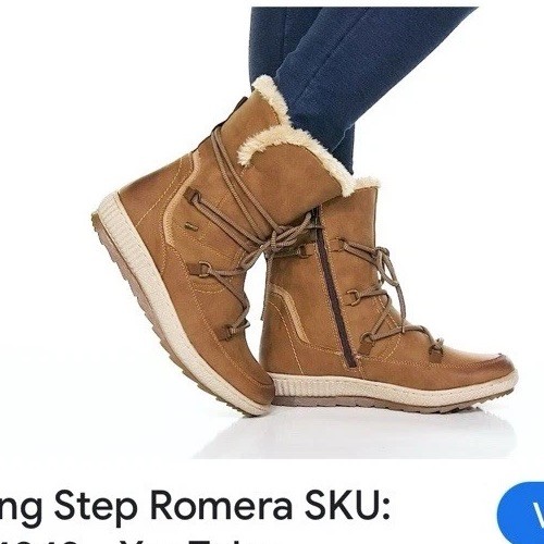 Womens Spring Step Romera Winter Boots Size 9 (40) Water-resistant New