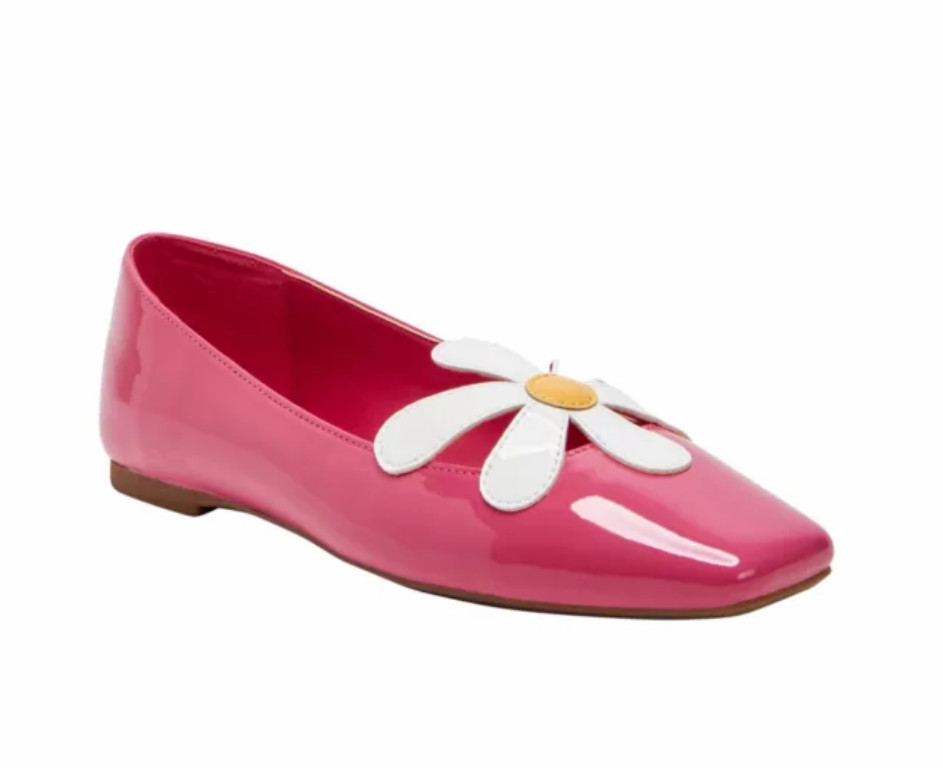 NEW KATY PERRY FUSCHIA PINK EVIE DAISY BALLET FLATS SHOES SZ 8