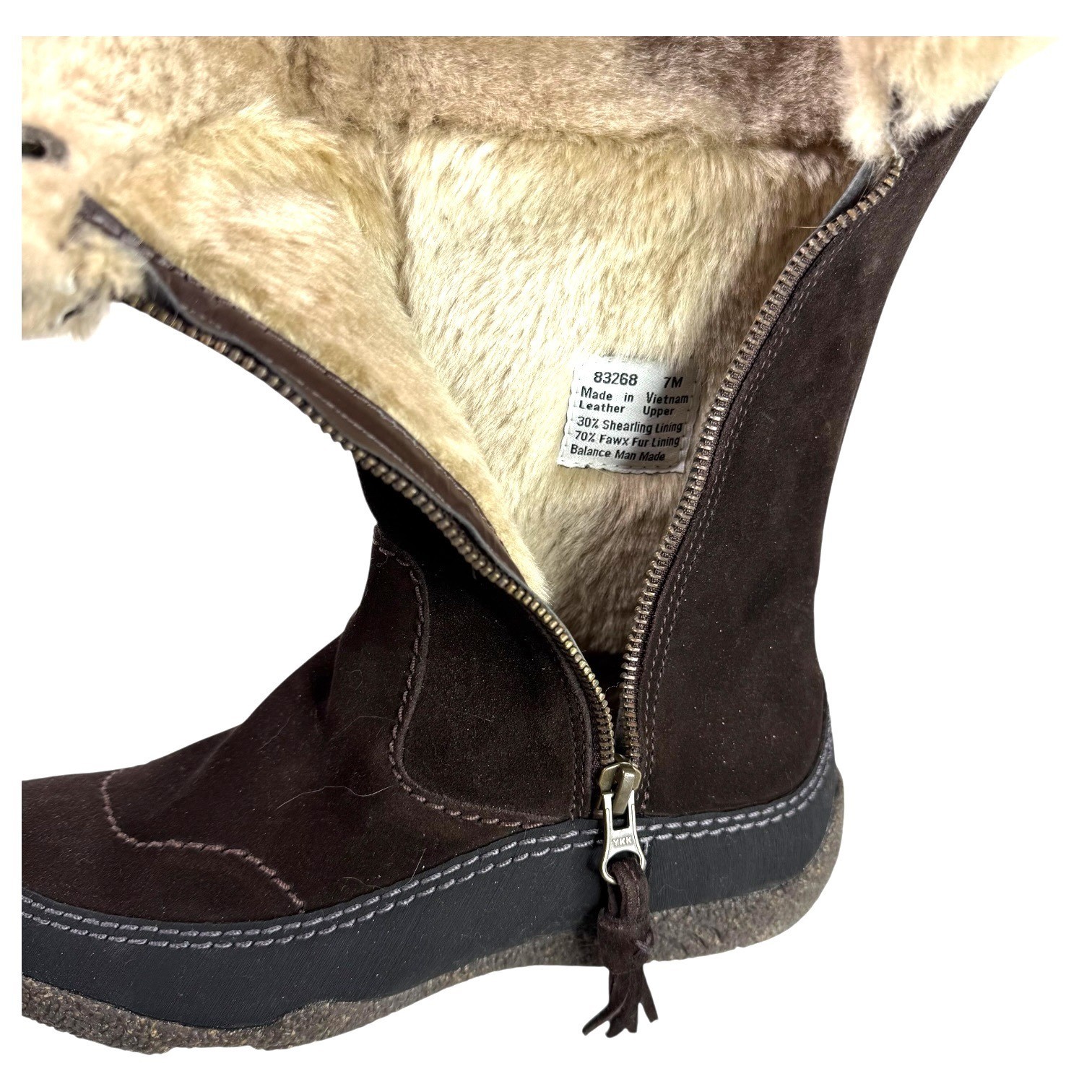 Clarks Womens Novice Moon Winter Boots Suede Shearling Mid-Calf Brown Size 7