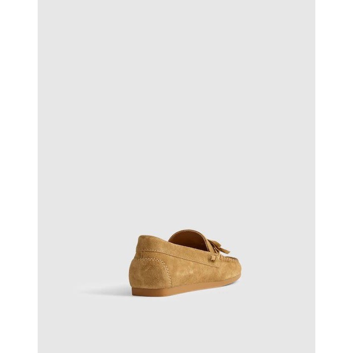 Madewell The Meadow Whipstitched Driver brown suede 9.5 NEW