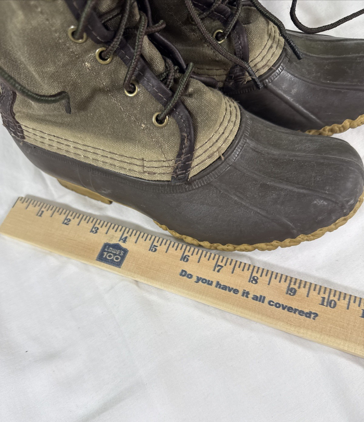 LL Bean Maine Hunting Boot Women’s Size 7M Signature Wax Canvas