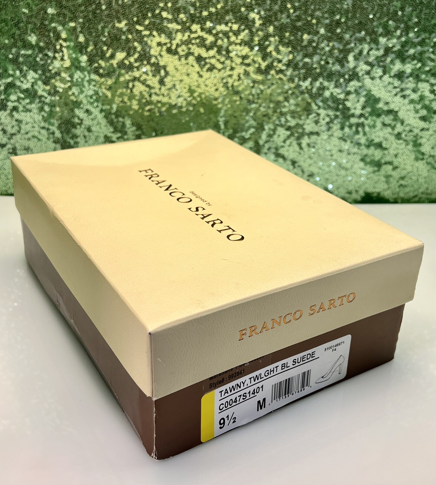 Elegant Twilight Dark Blue Suede «Franco Sarto» High Heel/Pumps Size 9.5M NIB