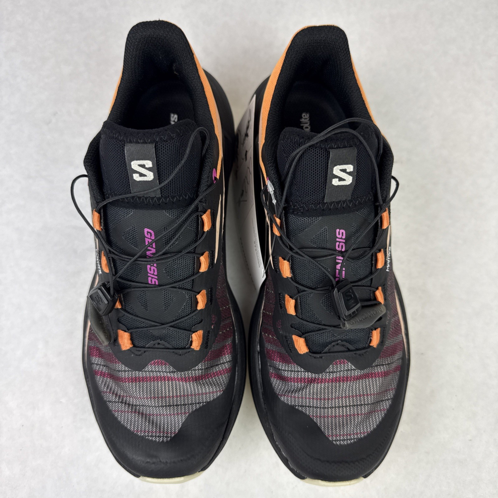 Salomon Trail Running Shoes Women Genesis Size 7 EU 38 2/3 Black Peach Pink NWT