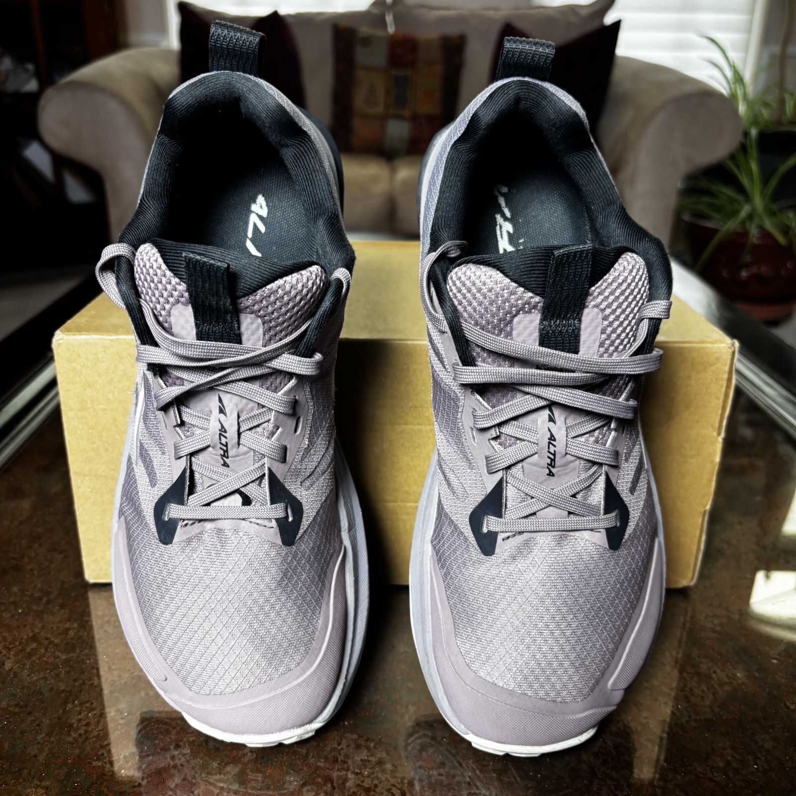 Altra Lone Peak 9 Shoes Womens 8.5 Purple Mauve Trail Running Athletic Sneakers