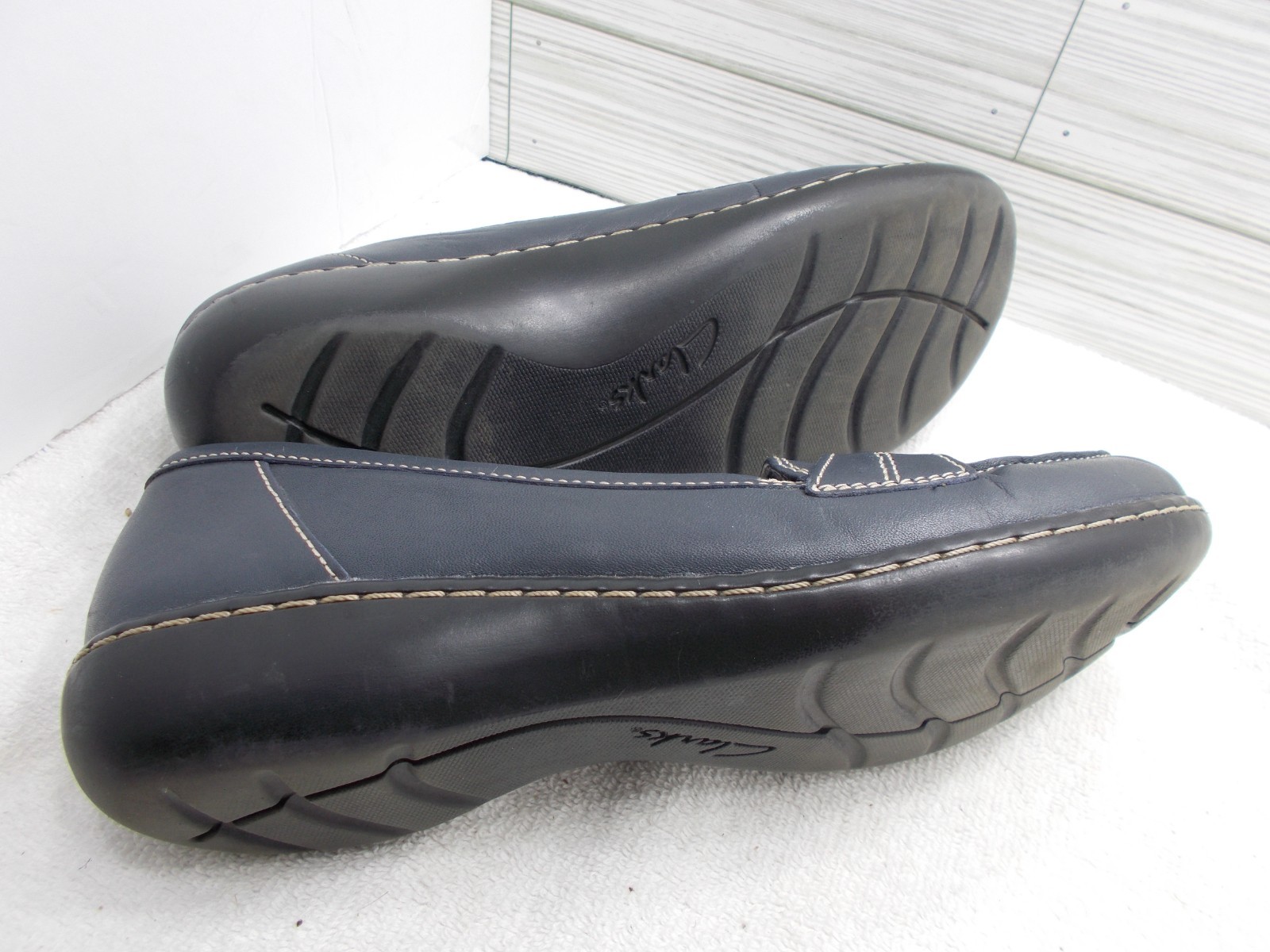 Clarks Ashland Bubble Women’s 9 Leather Slip On Shoes