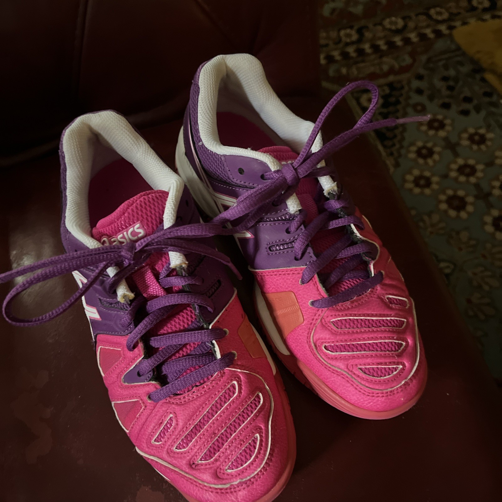 Asics 556Y Gel-Game 5 Pink Purple White Athletic Tennis Shoes Women’s Size 5
