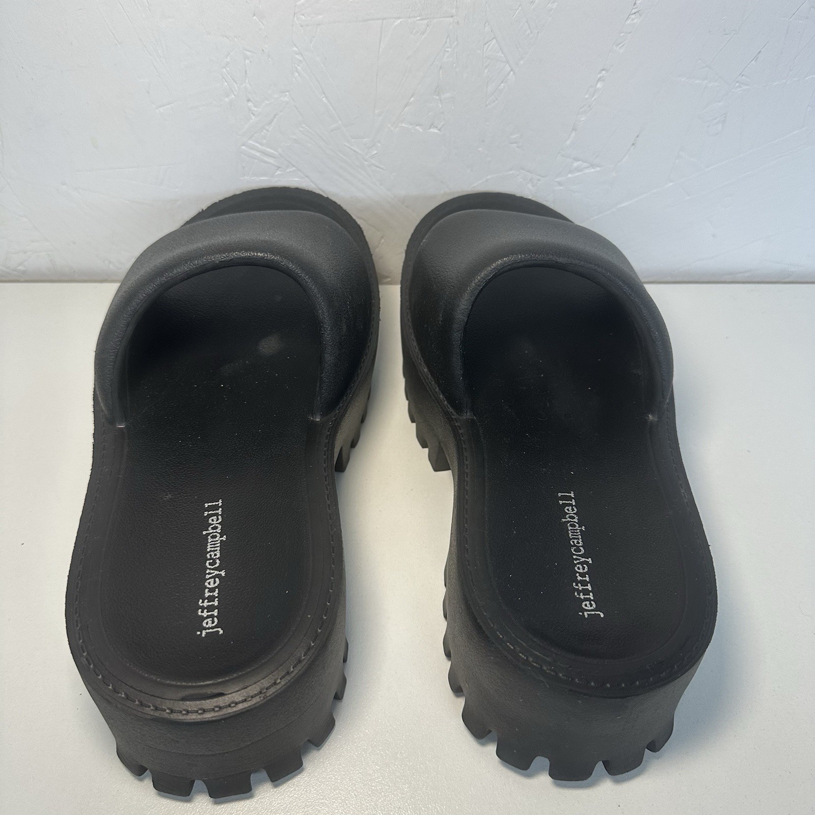 Jeffrey Campbell Black Chunky Platform Sandals Sz 9 Gothic Grunge Street Style