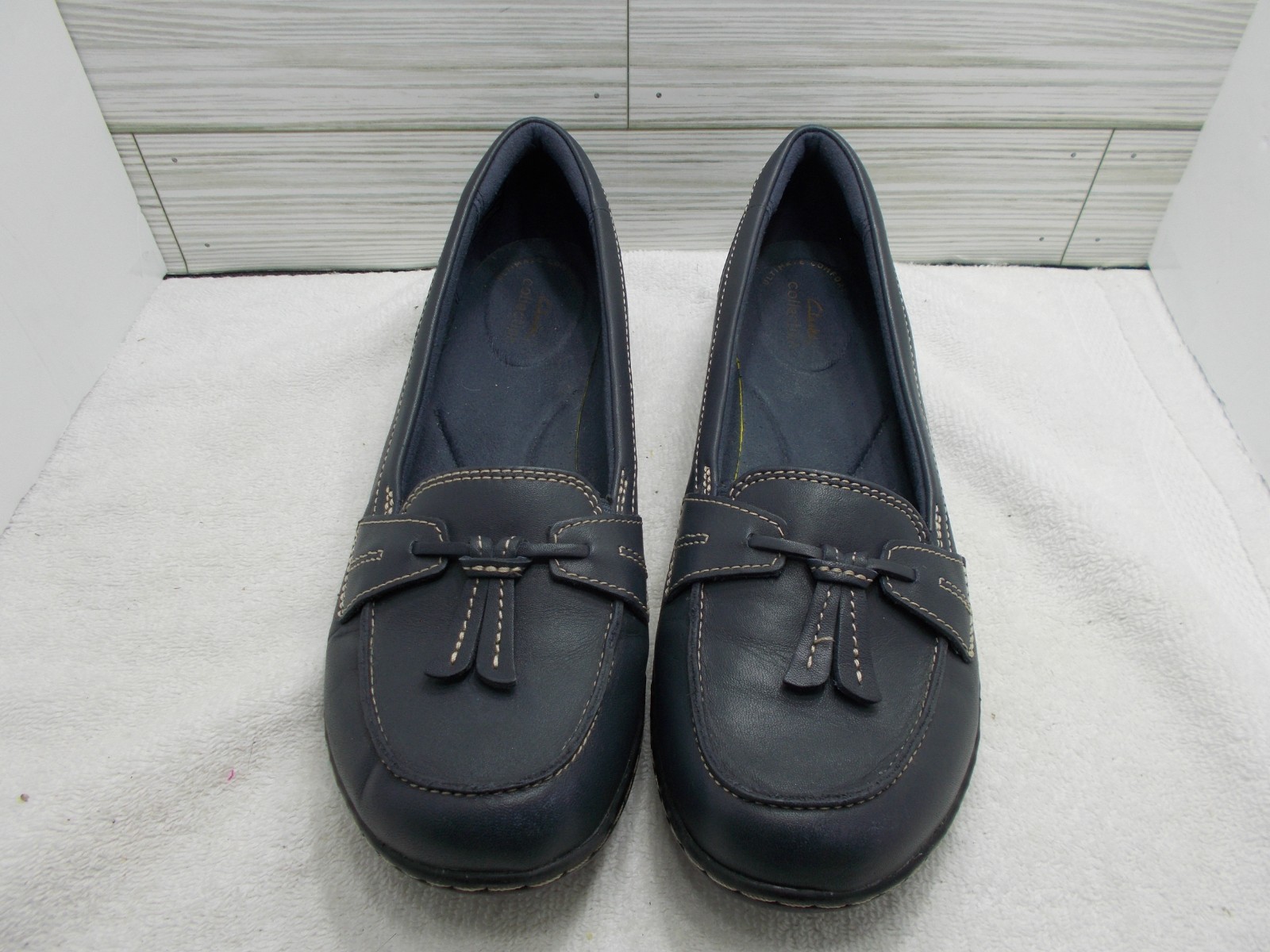 Clarks Ashland Bubble Women’s 9 Leather Slip On Shoes