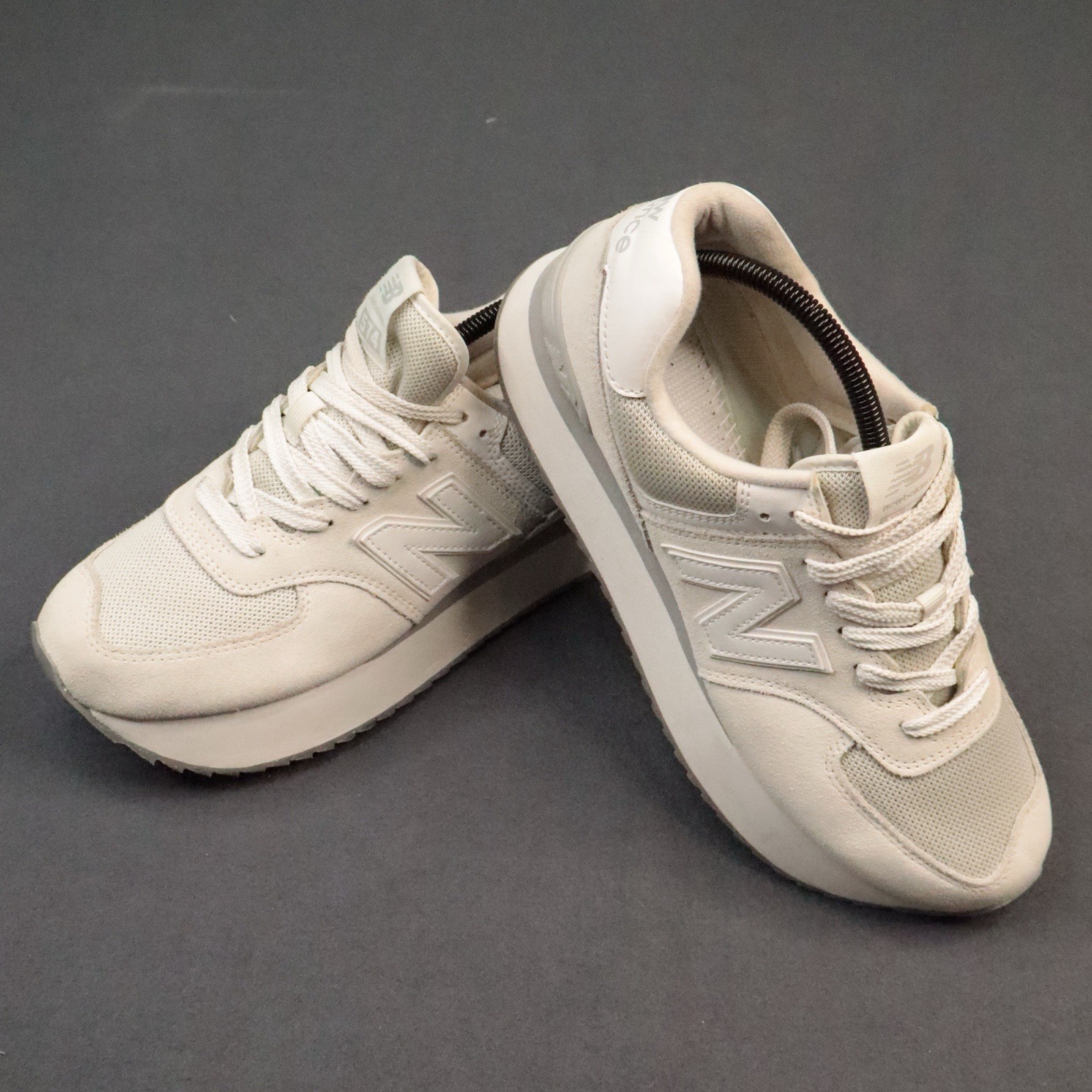 New Balance 574 Platform Women’s Size 11-Men’s 9.5 WL574ZSC Gray White Sneakers