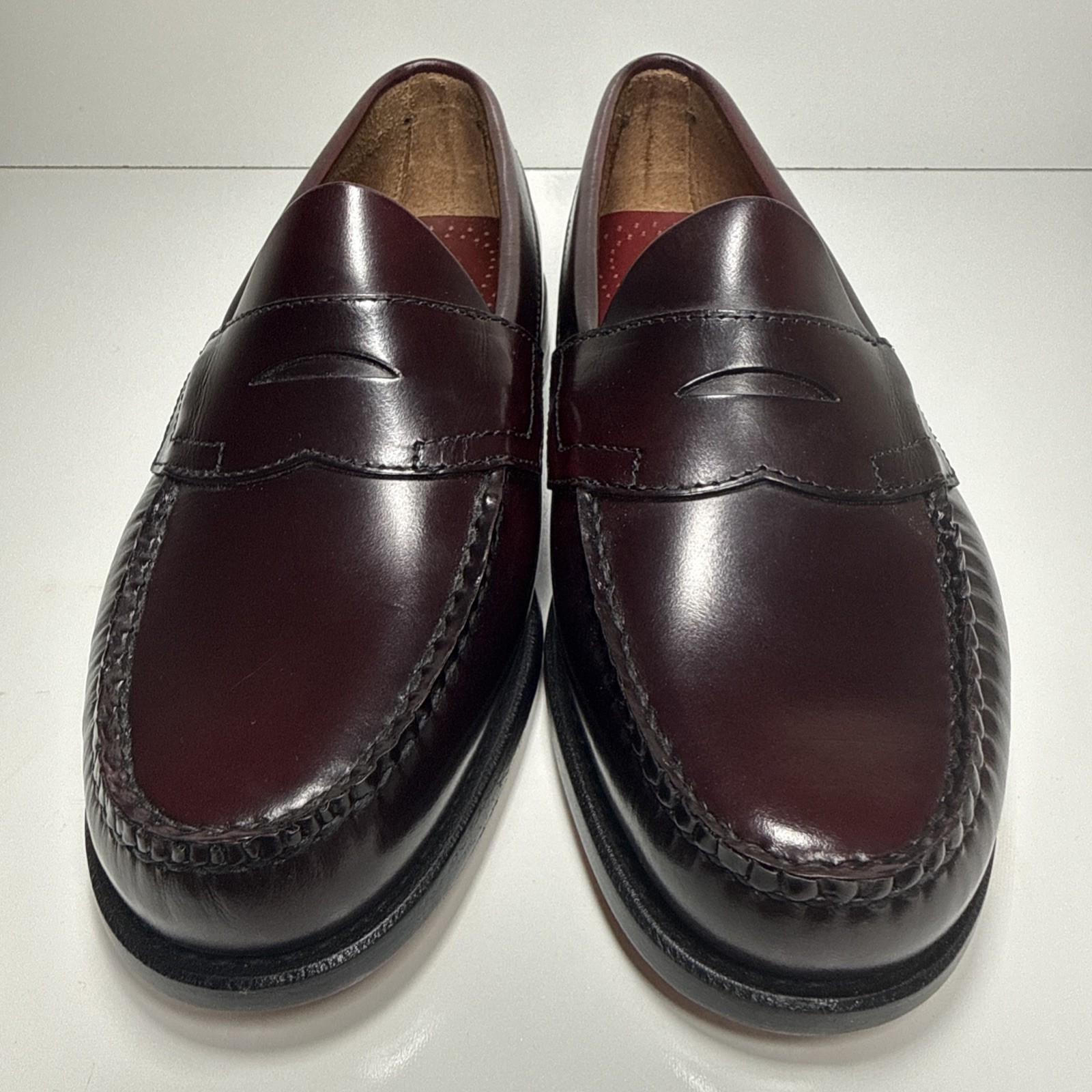 GH Bass Weejuns Leather Penny Loafers Burgundy Slip On Womens Sz 7.5 D
