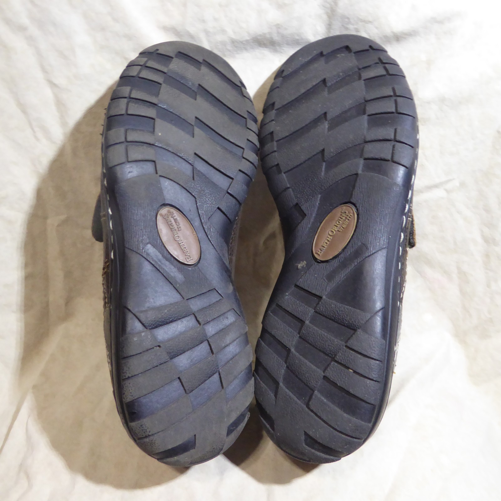 🩰 Earth Origins Monk Strap Clogs sz 10 M Rich Brown Leather; Stitched Details