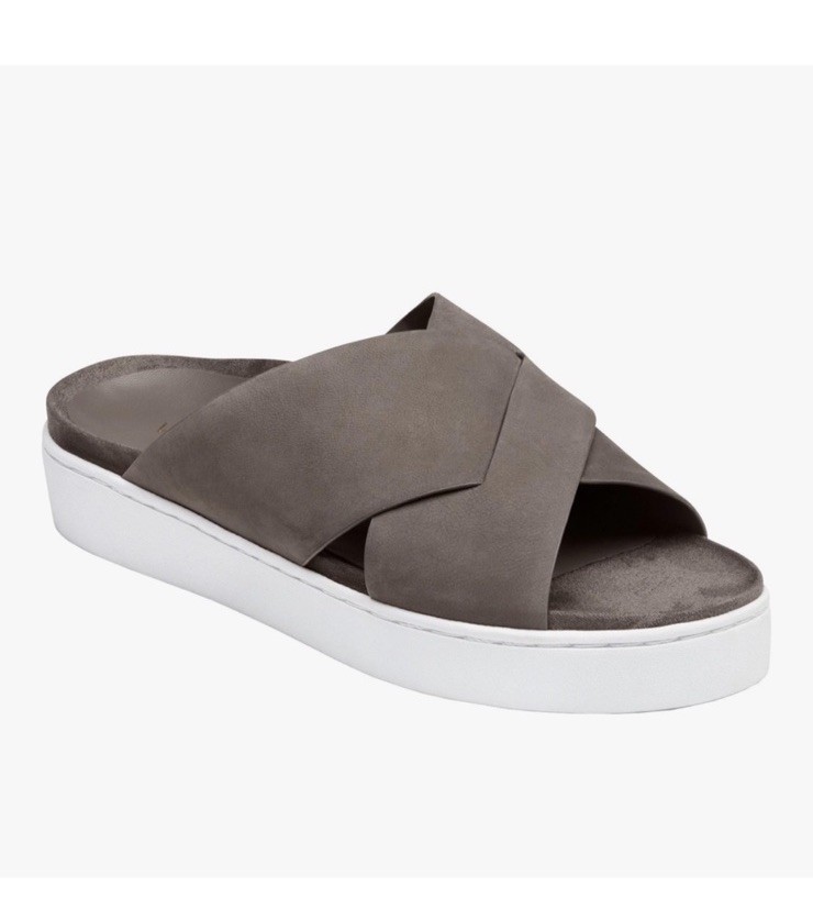 Vionic Splendid Lou Criss Cross Nubuck Slide Sandals