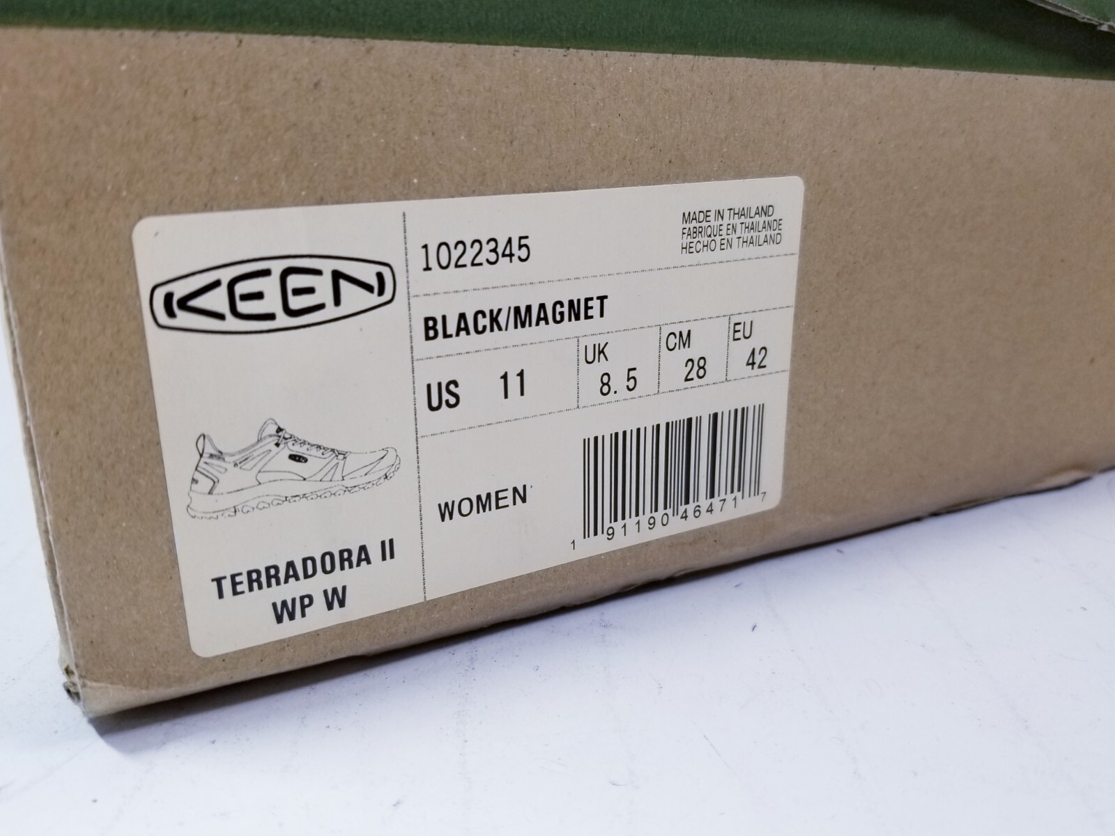 Keen Terradora II WP Black/ Magnet 1022345 Sz 11