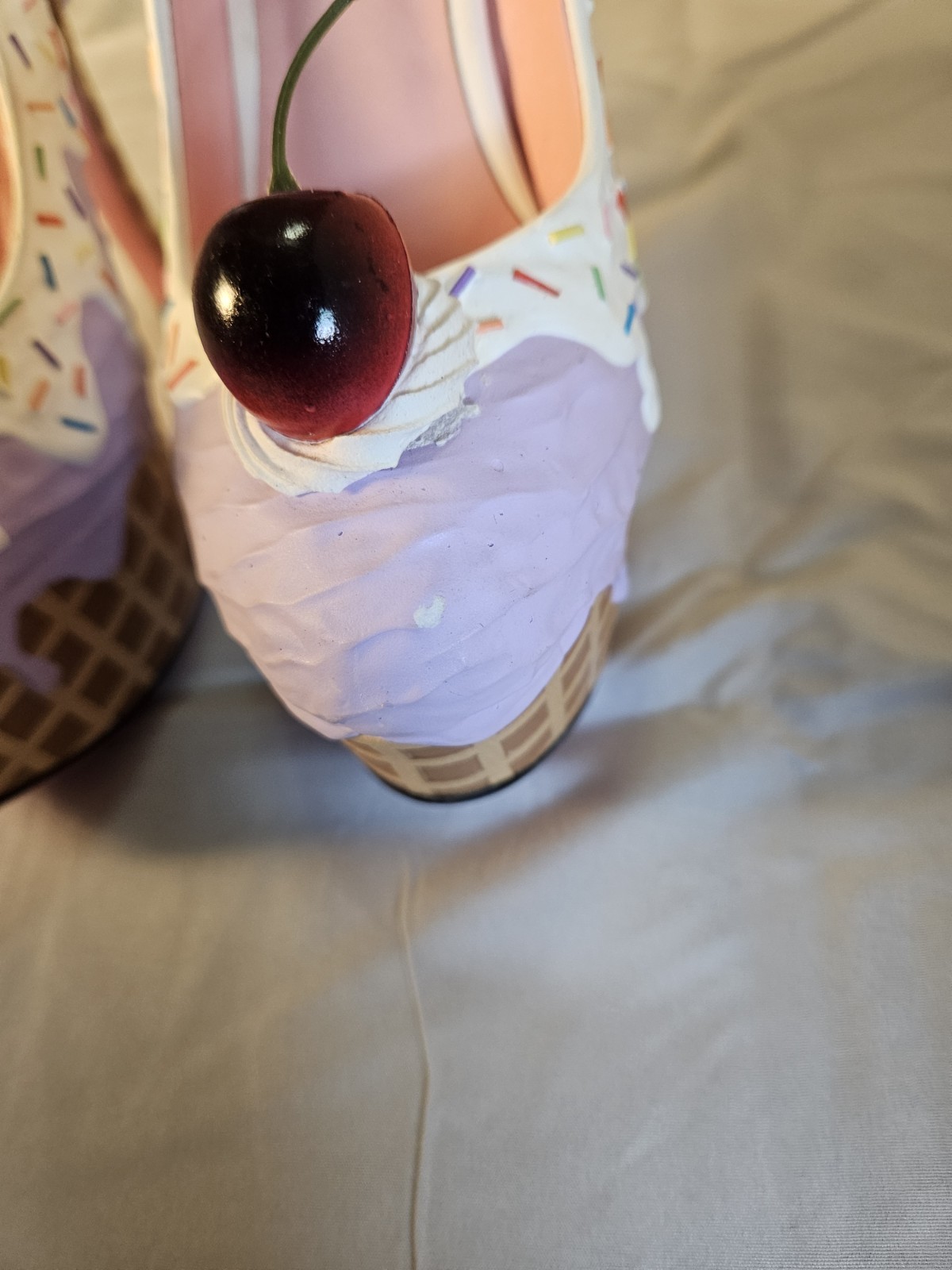Shoe Bakery Ice Cream Cone Heels Whimsical Statement Handmade 8 Dessert Theme