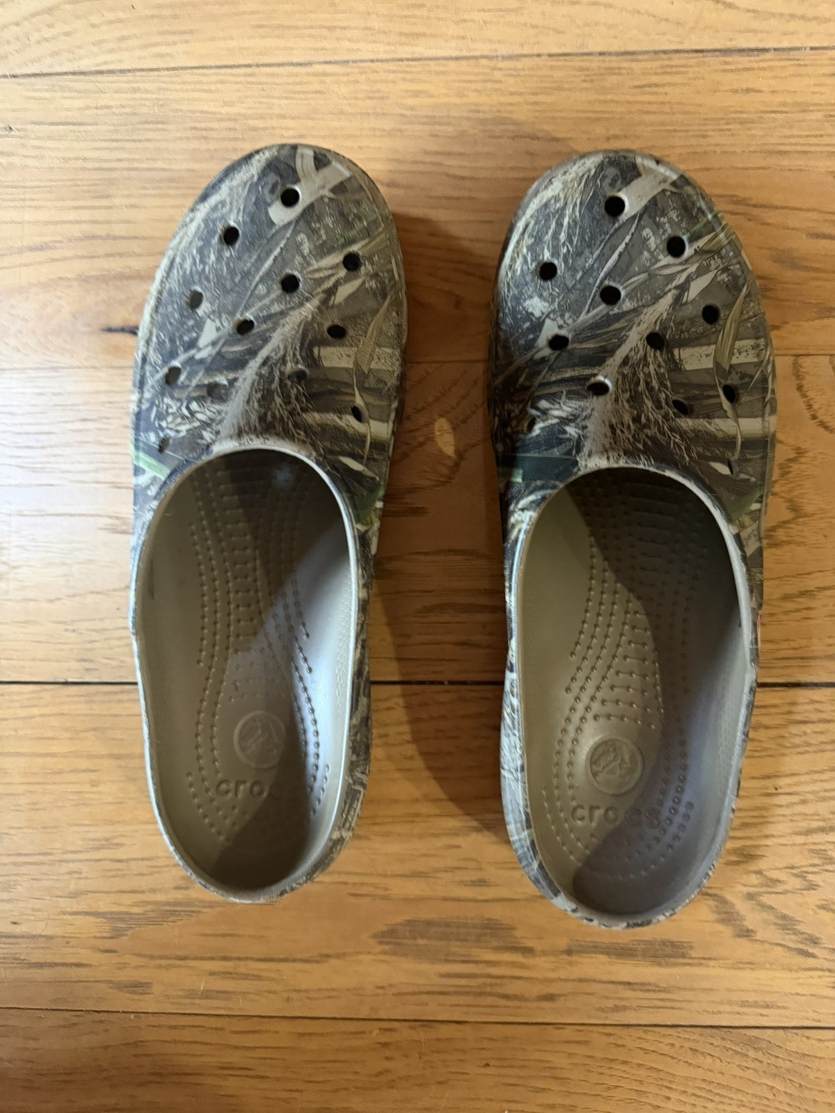 Crocs Camouflage Camo Mules Slip On Shoes Women’s Size 9 Comfort