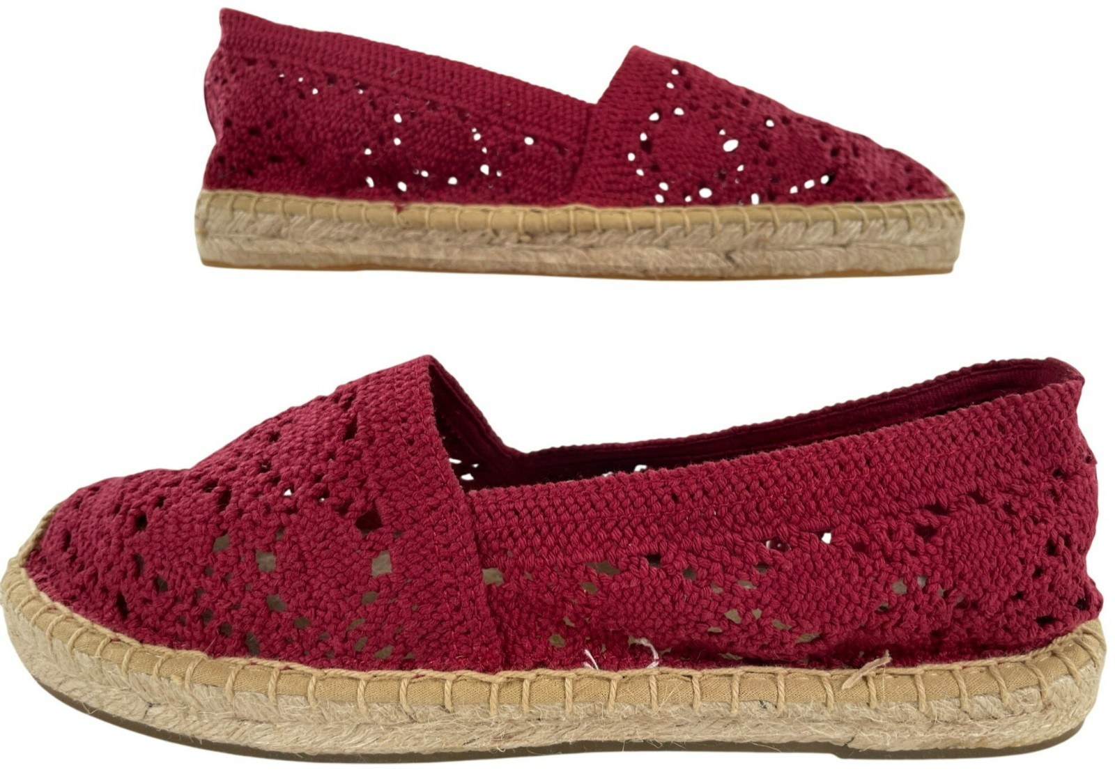 Soludos Espadrilles Crochet Reef Red Slip-On Shoes Women’s Sz 8 MSRP$95 NEW