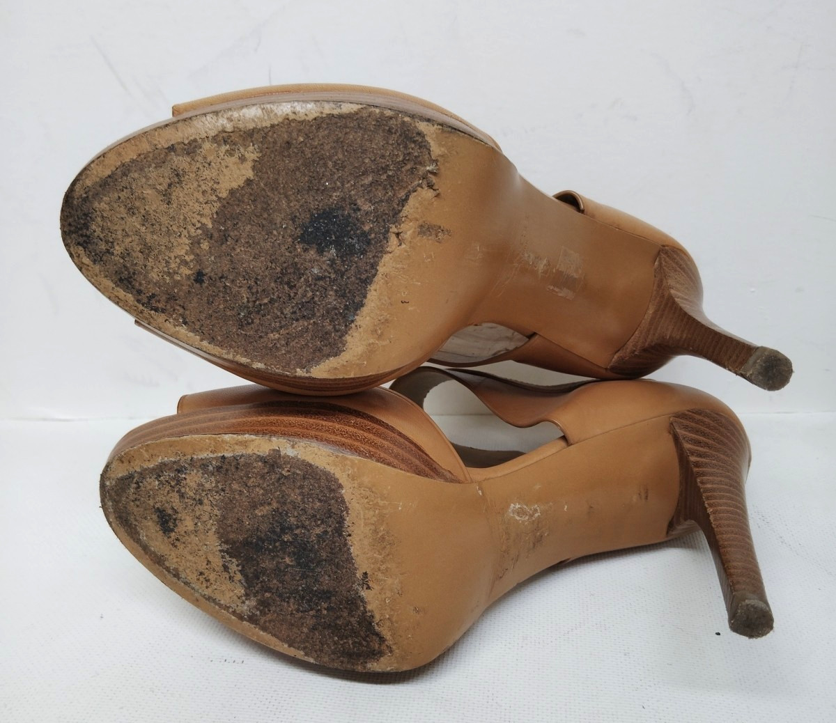 $188 COACH 7 B Pumps Wexwood Leather/Mat Calf Ankle Strap D-Orsay Stiletto