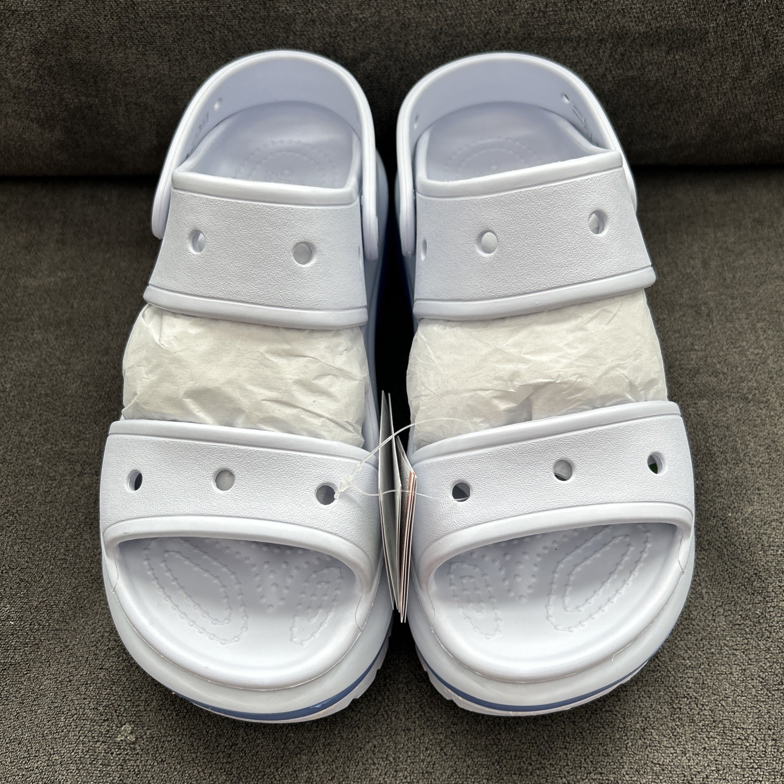 Crocs Classic Mega Crush Sandal Women’s 10 Mega Crush White Platform Slingback