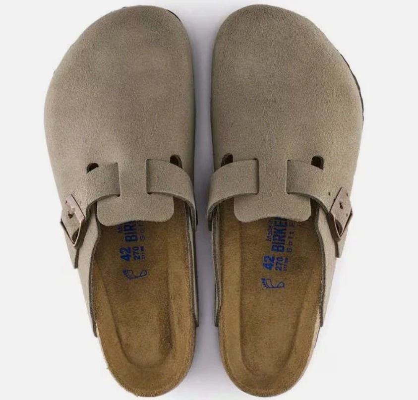 Brikenstock Boston Soft Footbed Suede Leather Unisex Clogs – Taupe- SALE!