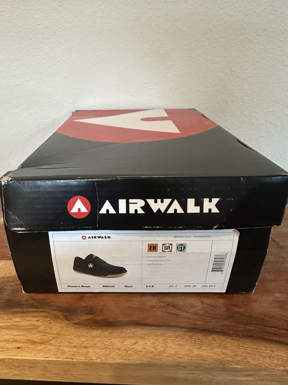 Airwalk Work Shoes Womens Mongo CT Electrical Hazard Black 6310 Size/US 5.5