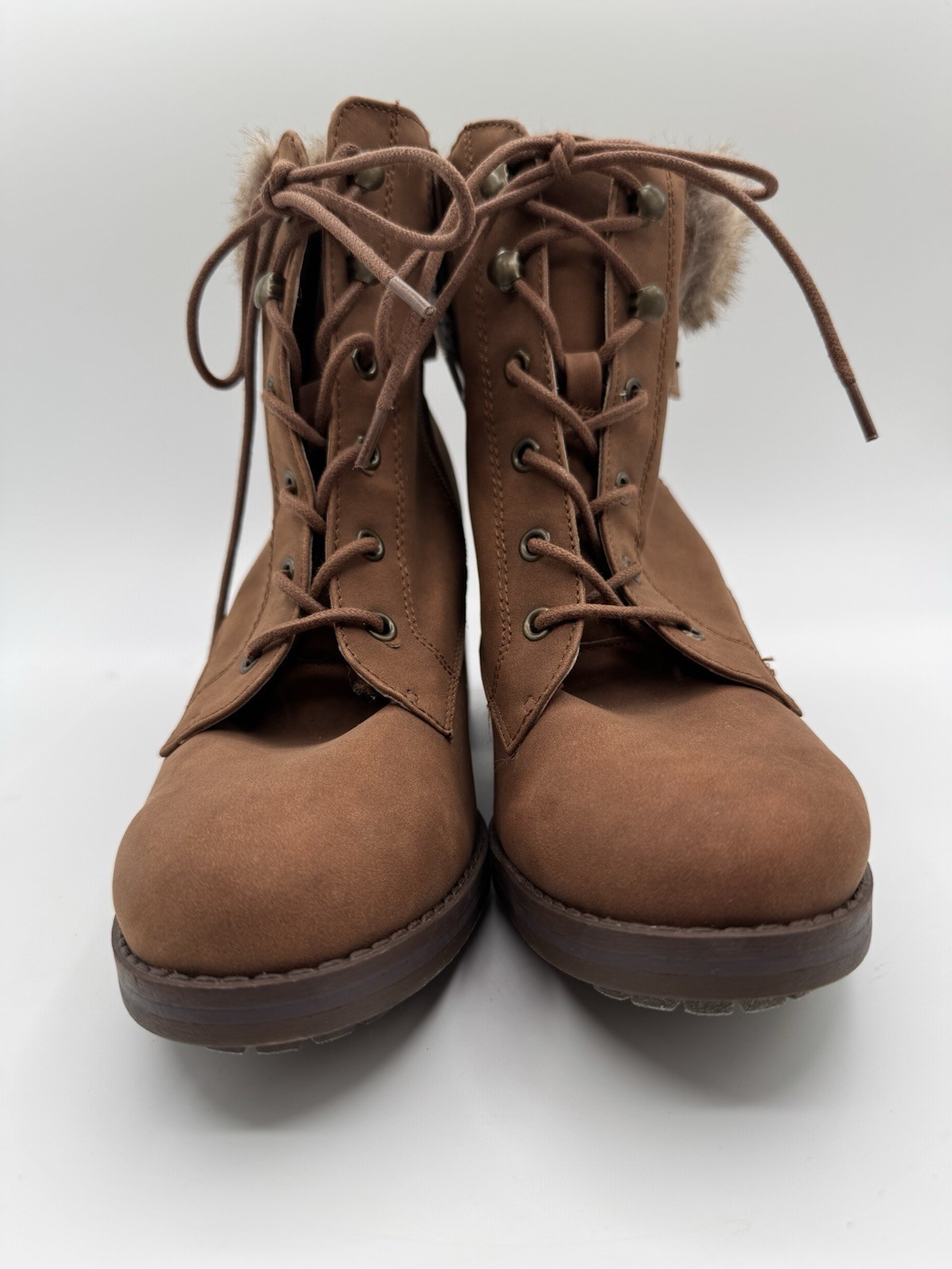Falls Creek Amelia Camel Fashion Casual Boots Faux Fur size 9M NEW