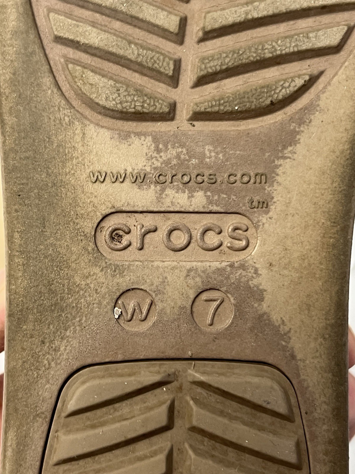 Women’s Crocs LiteRide Brooklyn Latte beige platform low wedge sandals size 7 M