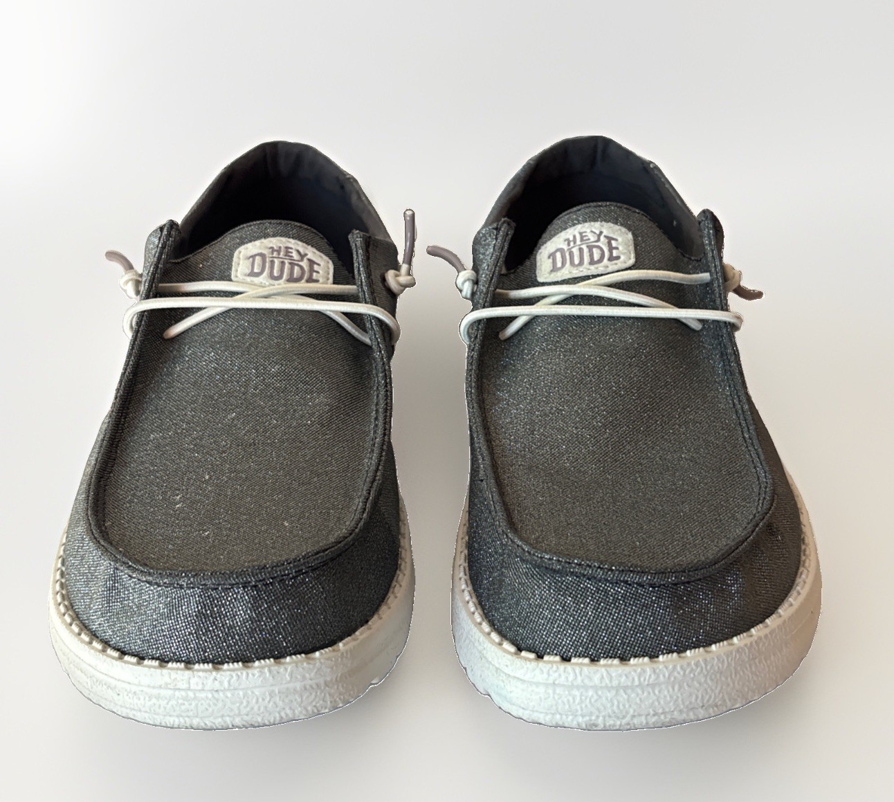 Hey Dude Women’s Wendy Metallic Sparkle Charcoal Us Size 9