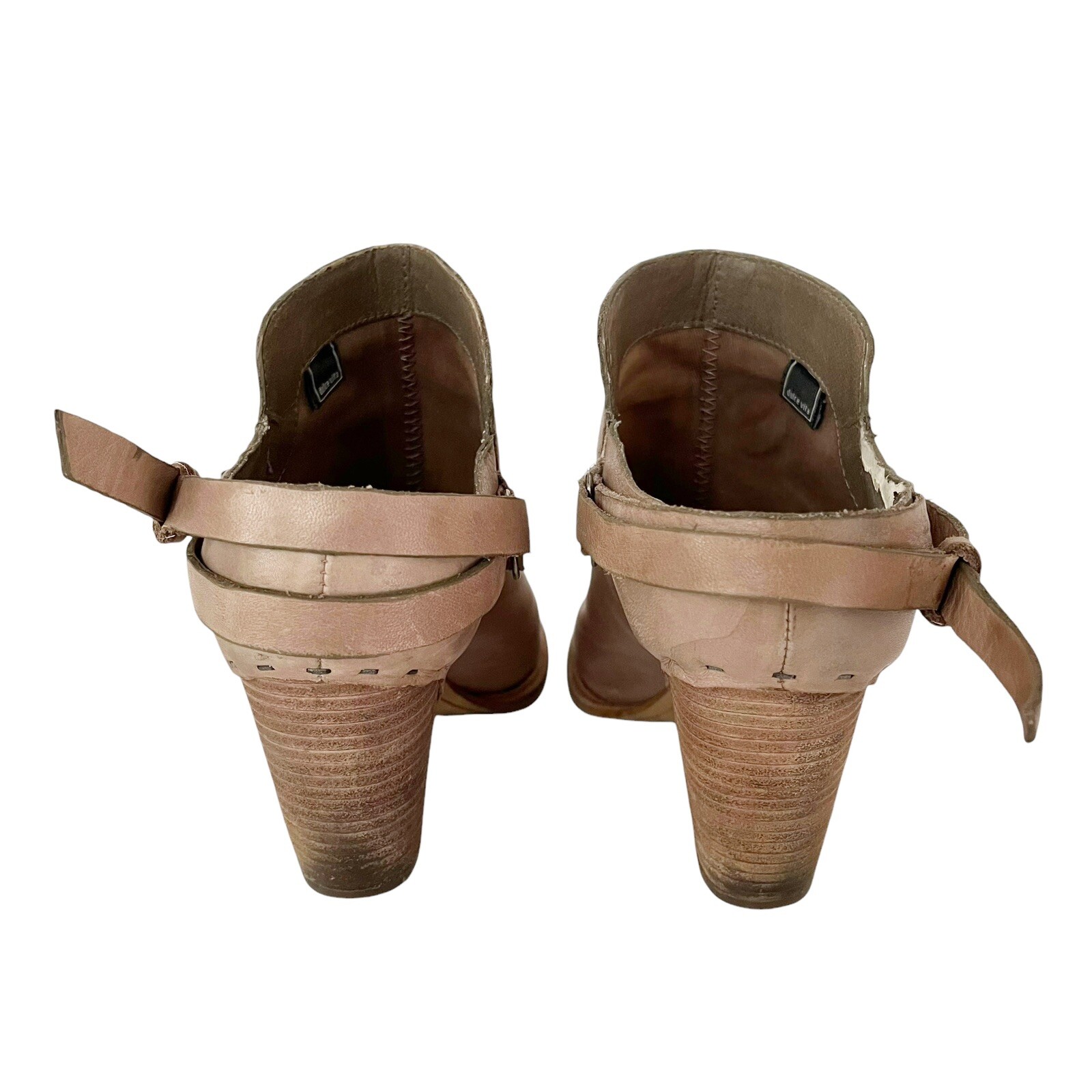 Dolce Vita Ankle Booties Women’s Size 8 Leather Sling Back 3.5 in. Heel Slip On