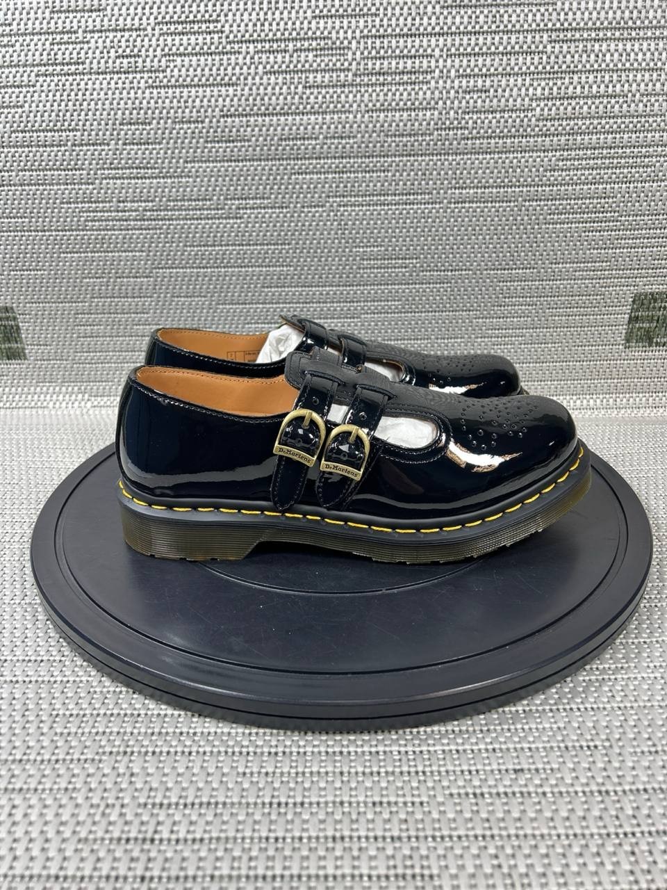 Dr Martens Shoes Womens Size 9 Us 8065 Mary Jane Soft Toe Work Black Leather