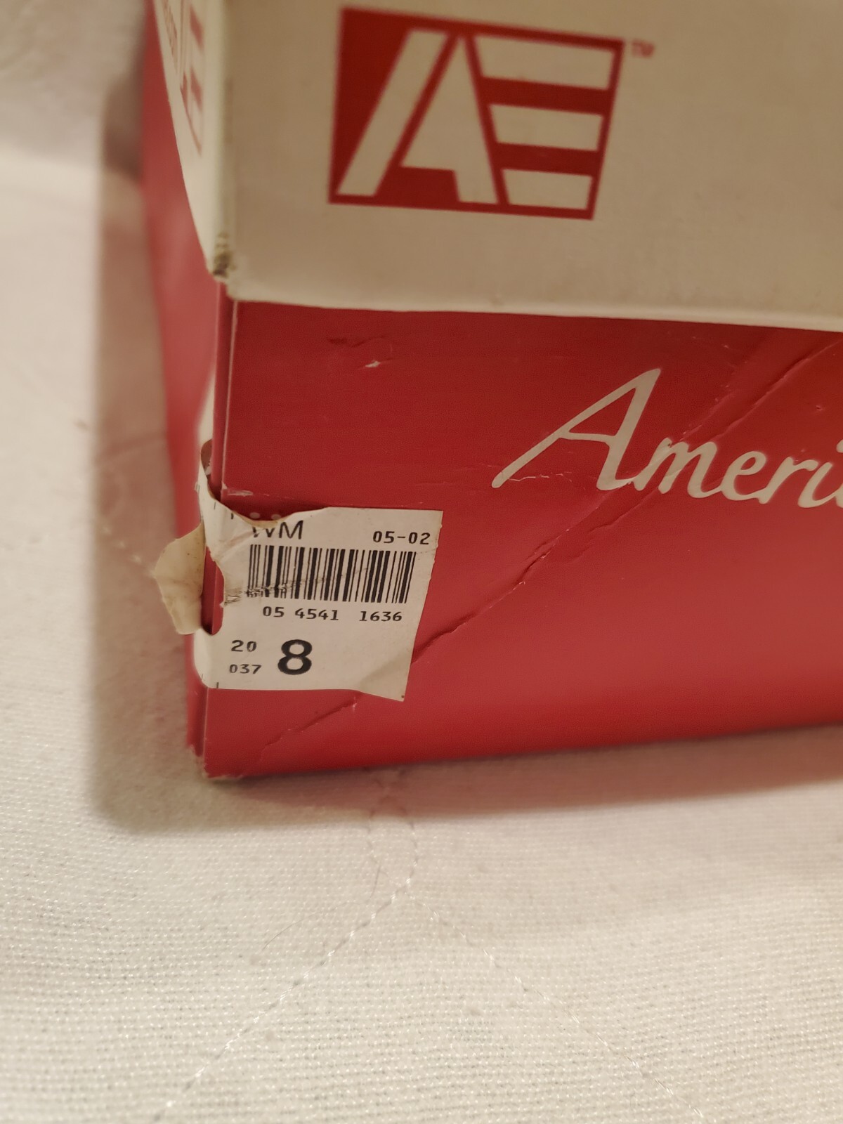 American Eagle Women 8 M Red White Sasha Eva Wedge Heel Stripe Strappy Shoe