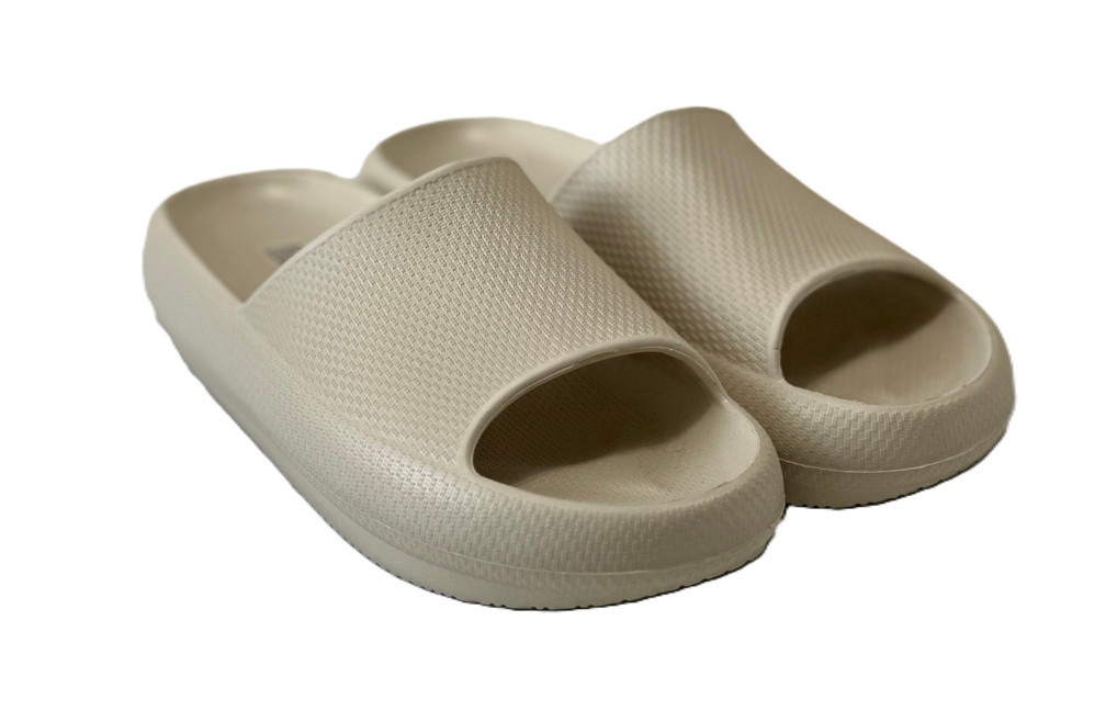 32 Degrees Unisex Cushion Slide Sandals Tan Size Large (W 9-10 / M 7-8) NEW