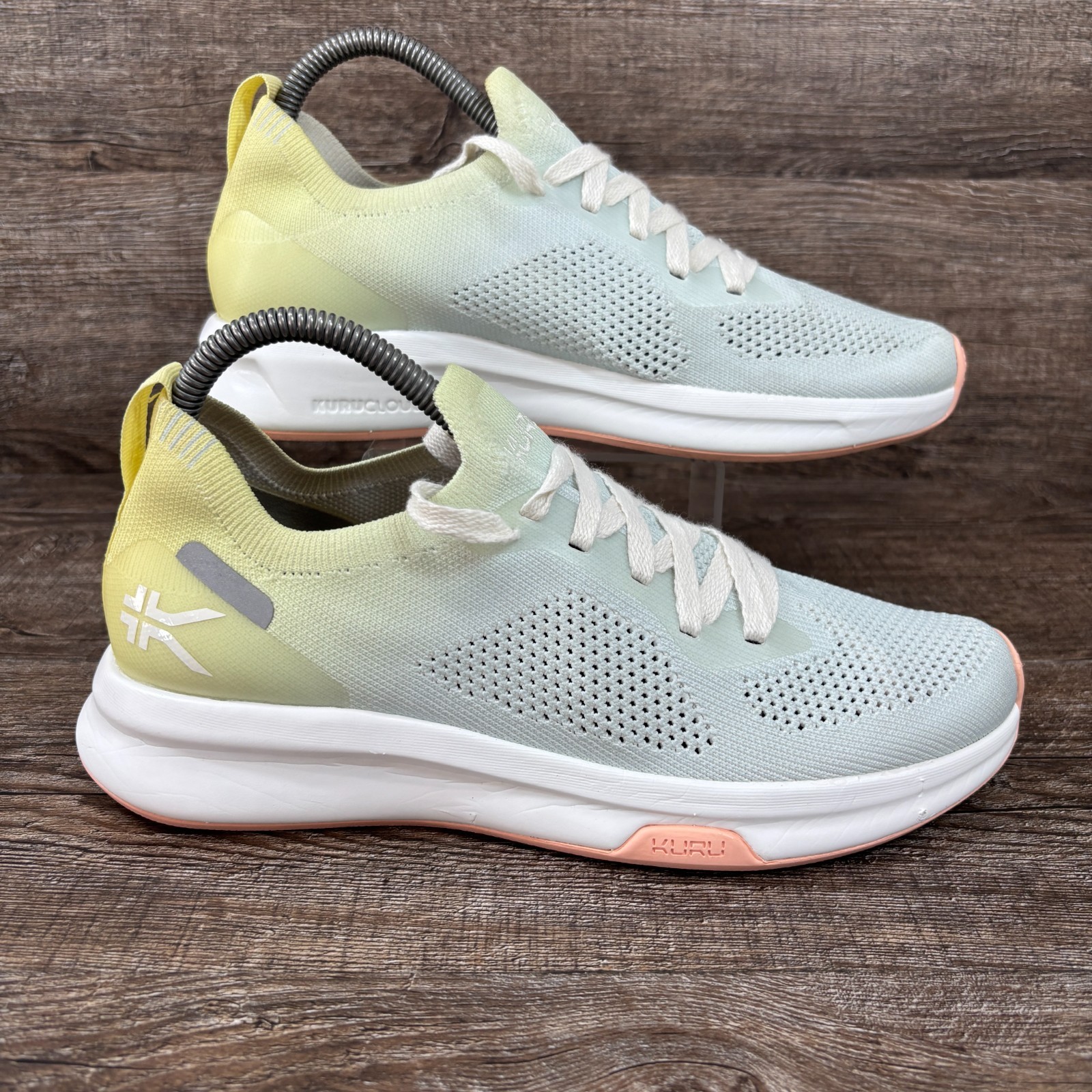 Kuru Flux Shoes Women’s 8 M Blue Yellow White Running Walking Sneakers
