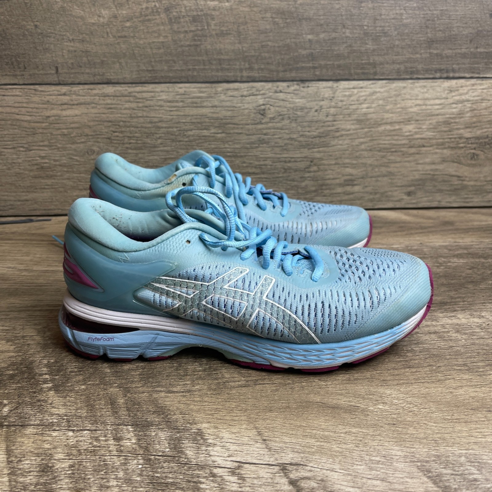 Asics Gel-Kayano 25 1012A026 Womens 8.5 Running Shoes Blue Skylight Sneakers