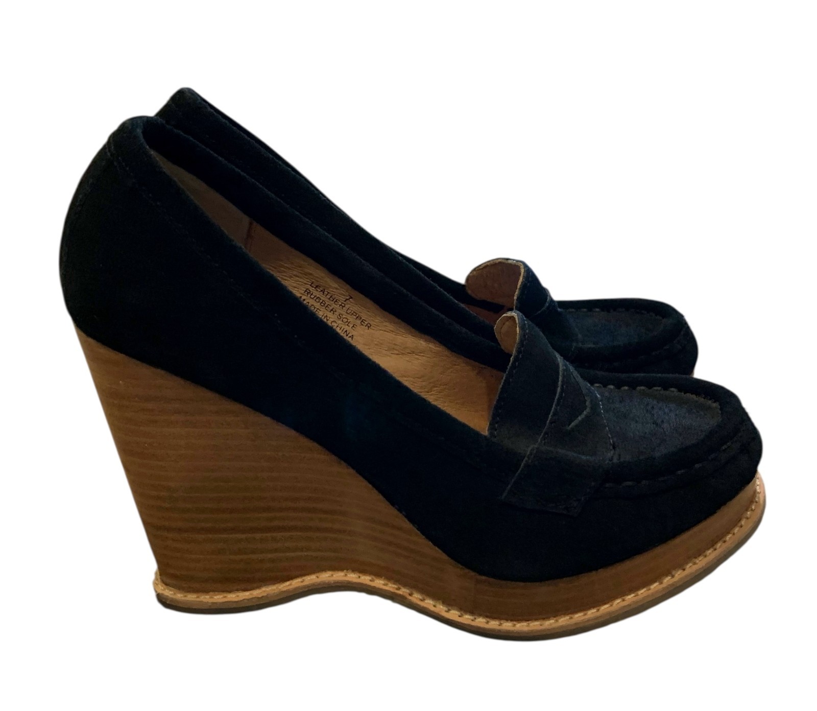 {BOUTIQUE NORDSTROM} Wedges/Heels/Shoes/Pumps Black Suede 4 in ~7-M