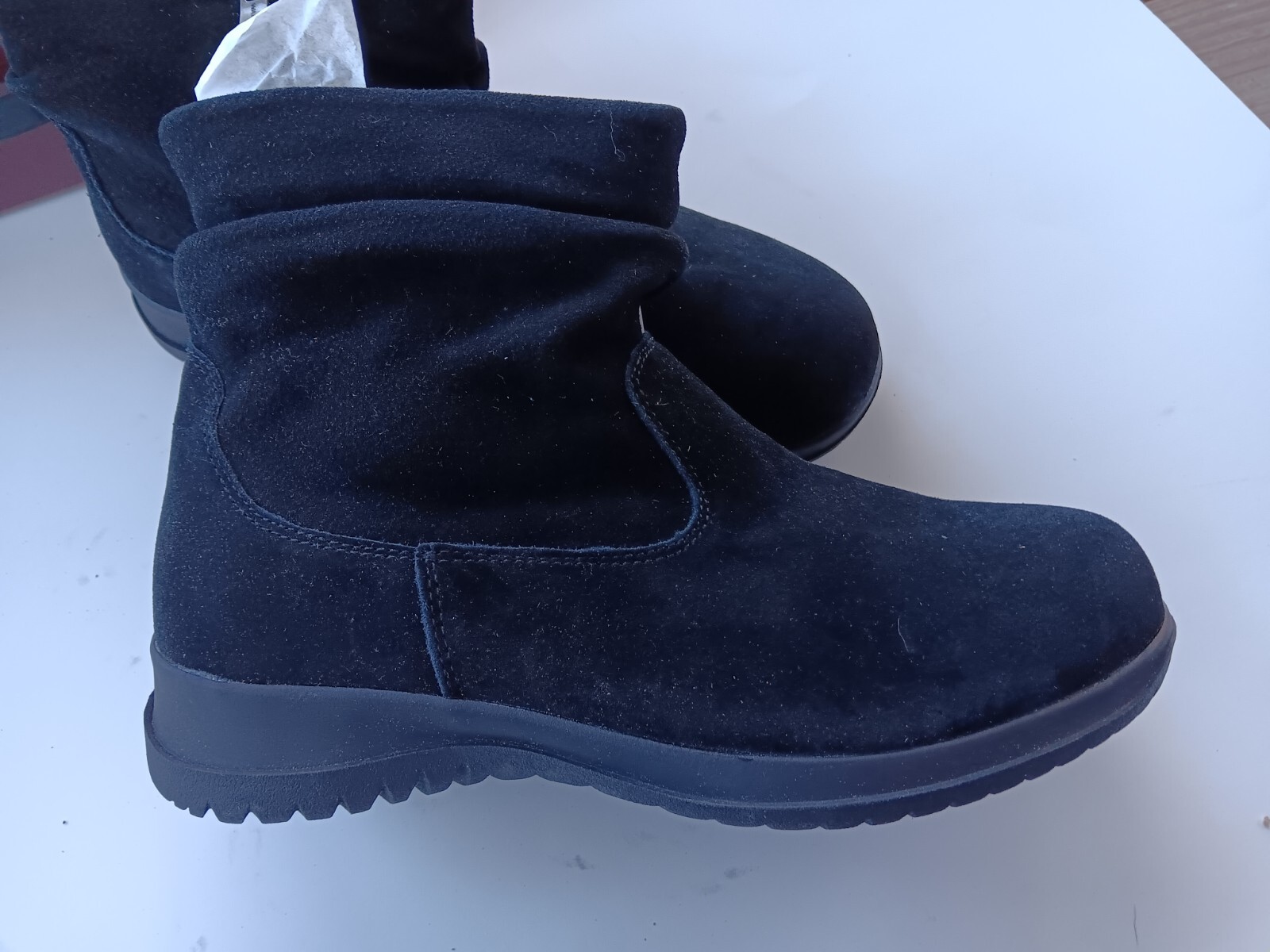 Wanderlust Waterproof 7.5 Women’s Black Leather Boston Slouch Lined Winter Boot