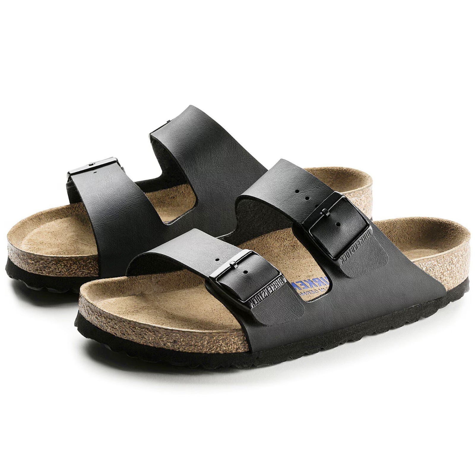 Birkenstock Arizona Black Birko-Flor Soft Footbed Unisex Sandals Wide/Narrow