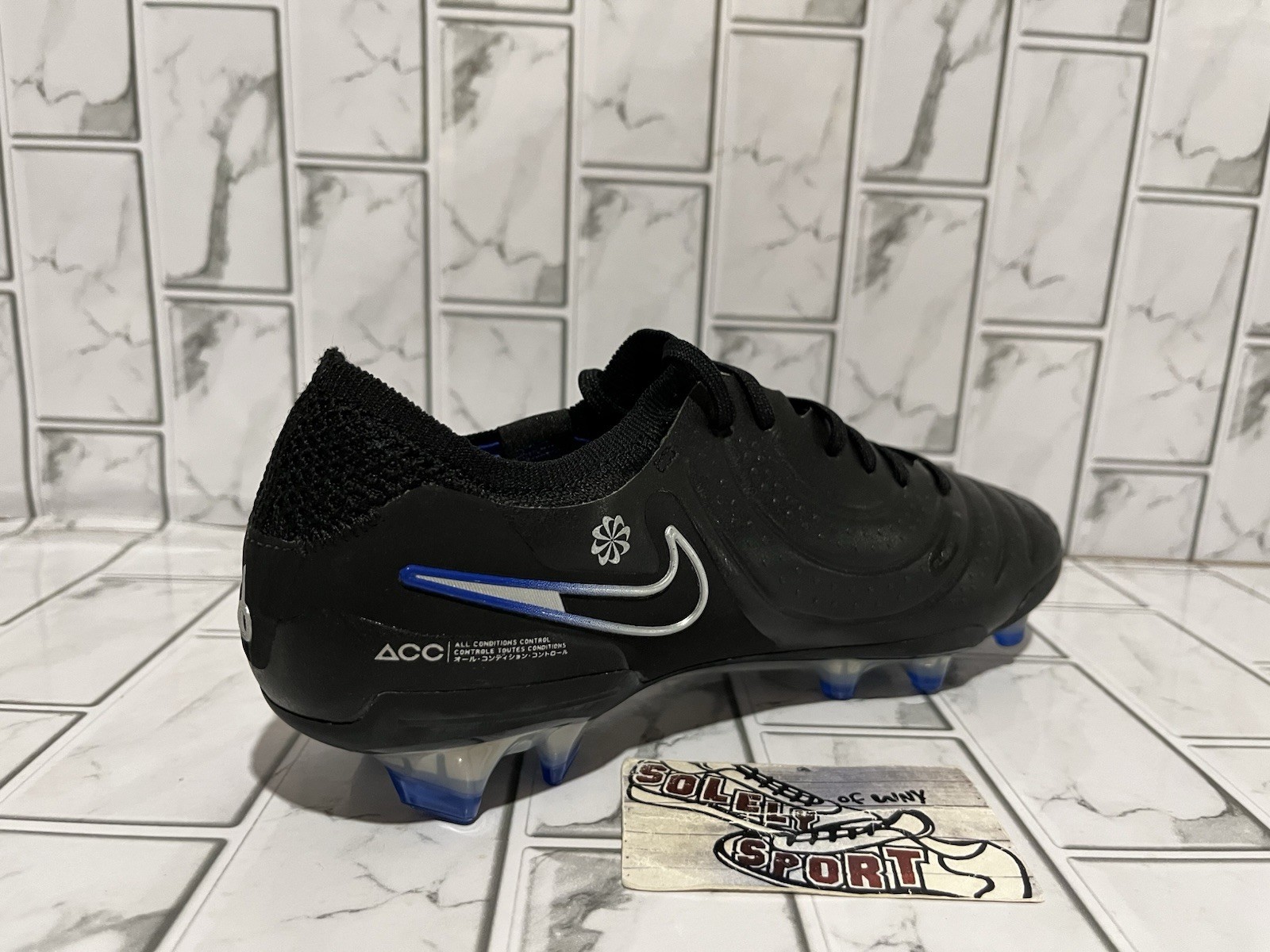 New Nike Tiempo Legend 10 Elite FG ACC Soccer Cleats Black Royal Blue Womens 8