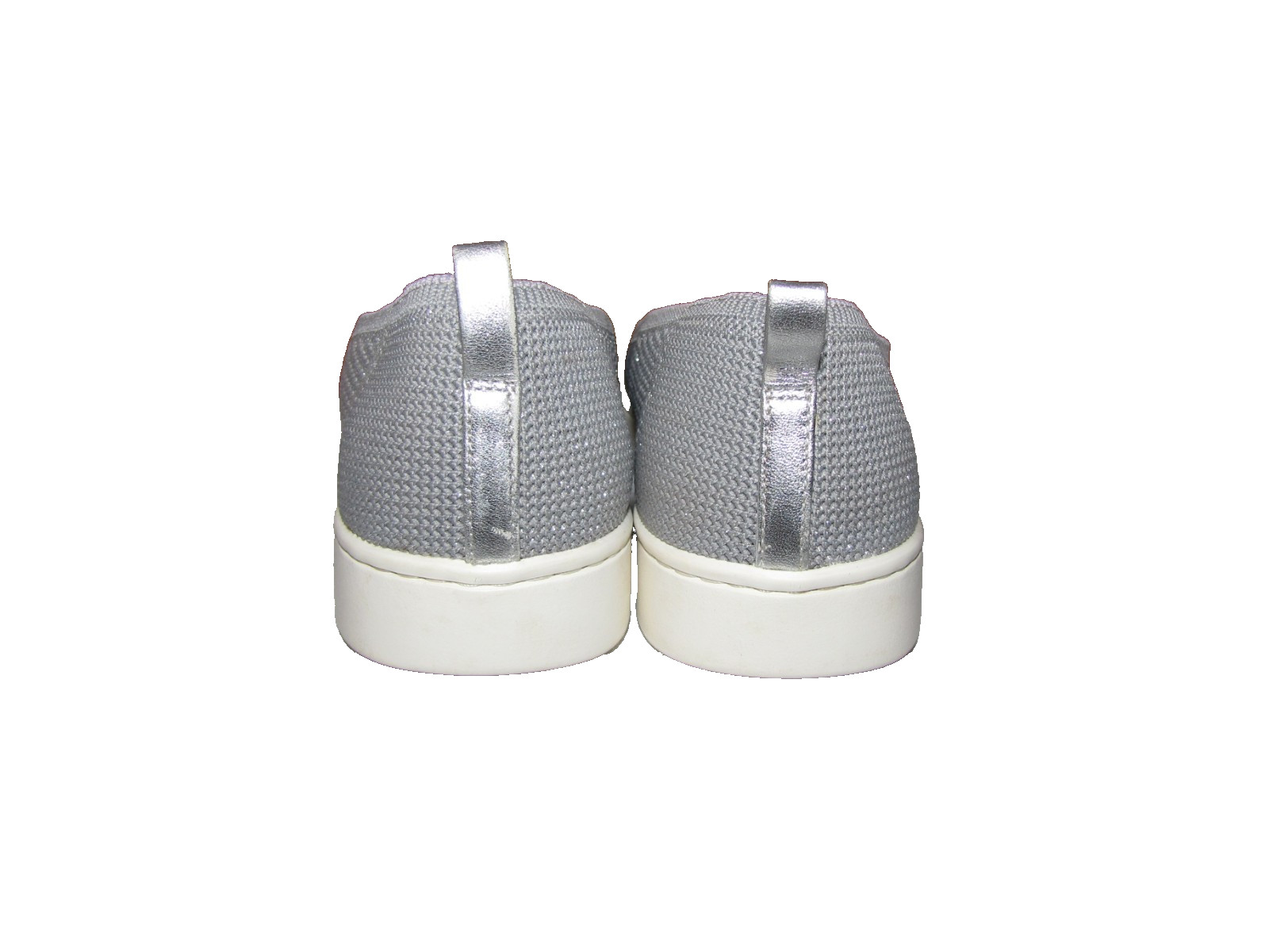 VIONIC UPTOWN SHIMMER CUTE COMFY GRAY & SILVER PLATFORM COMFORT FLATS 8.5M