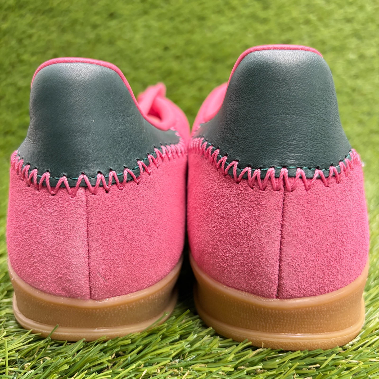Adidas Gazelle Indoor Womens Size 10 Pink White Athletic Walking Shoes Sneakers