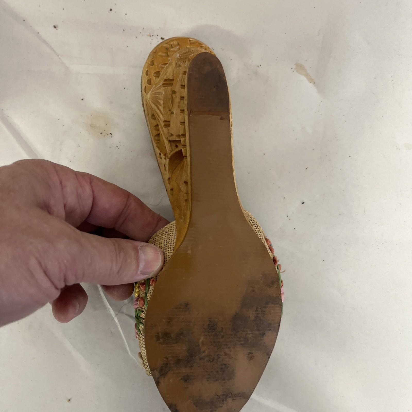 Vintage Capili Original Floral Mule Sandals. Philippines