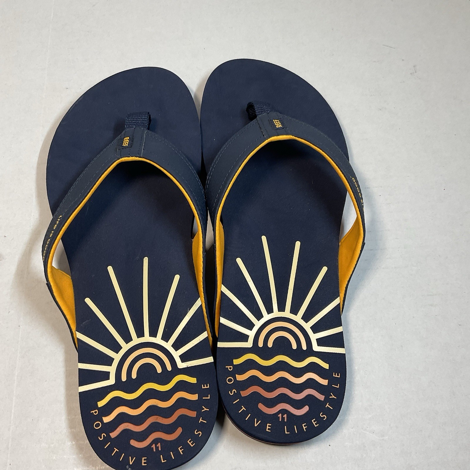 REEF WOMEN’S X LIFE IS GOOD THONG SANDALS FLIP FLOPS -positive Lifestyle Size 11
