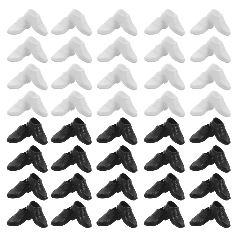 40 Pcs Doll Shoes Costume Accessories Micro Landscape Decoration