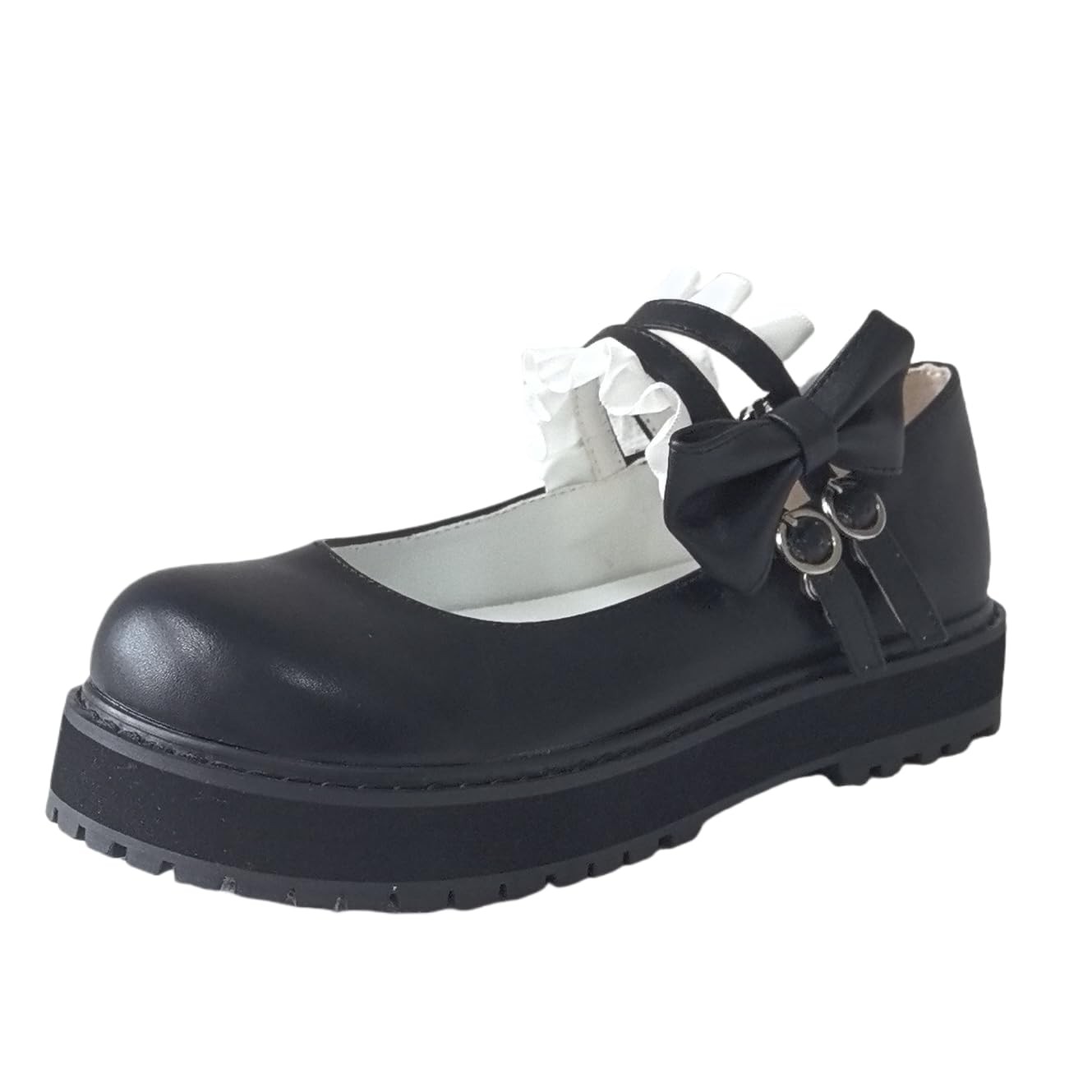 BEROBELLO Japanese Sweet Lolita Flat Shoes Maid Cosplay Mary Jane Shoes