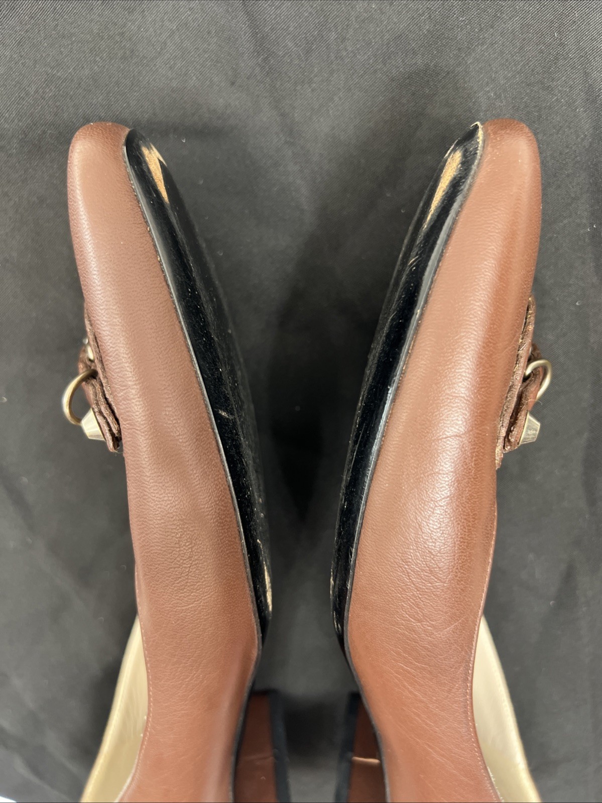 Balenciaga City 41 Ballet Low Pumps Studded Mules Slip On Smoking Loafers Mules
