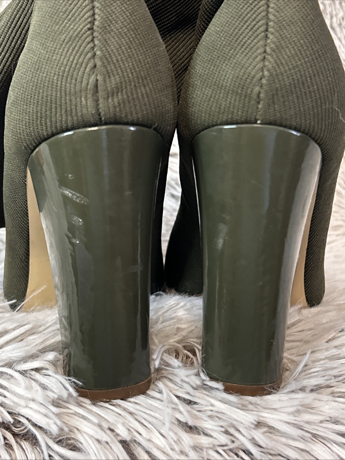 Madden Girl Andie Olive Green Mid Calf Stretchy Slouch Tall Boots Size 10