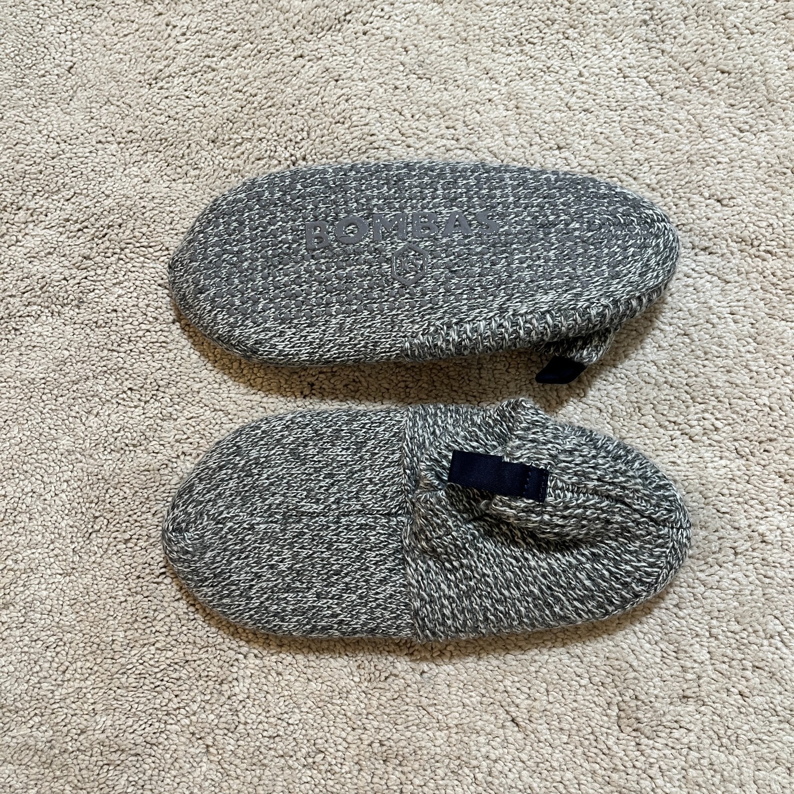 NWOT BOMBAS Gripper Slippers Lined Grey Size XS Extra Small (US W 5-6.5) Women