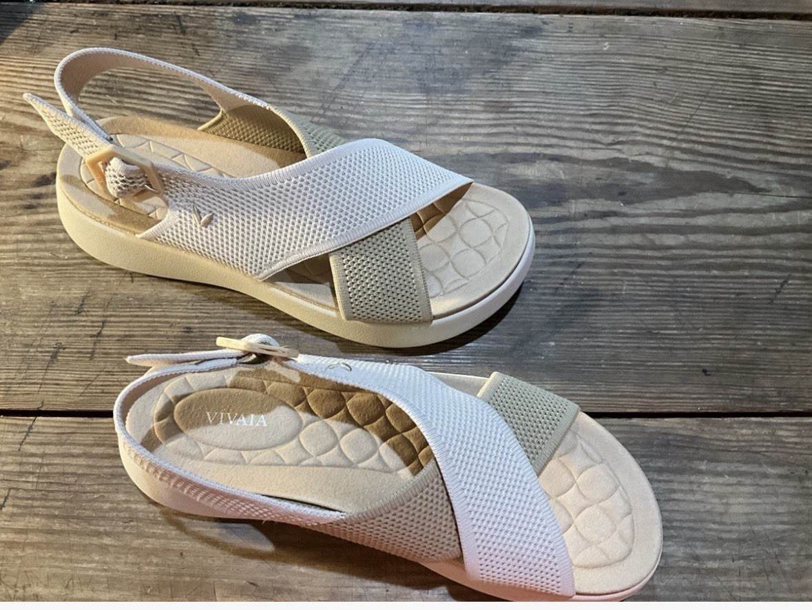 New Vivaia Womens Kara Adapt All Sport Sandal Ivory Nude Arch Support EU 41